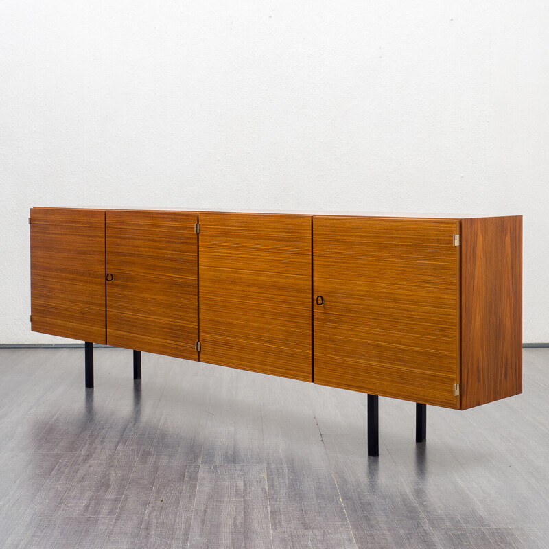 Vintage sideboard in walnut and zebrano, 1960s
