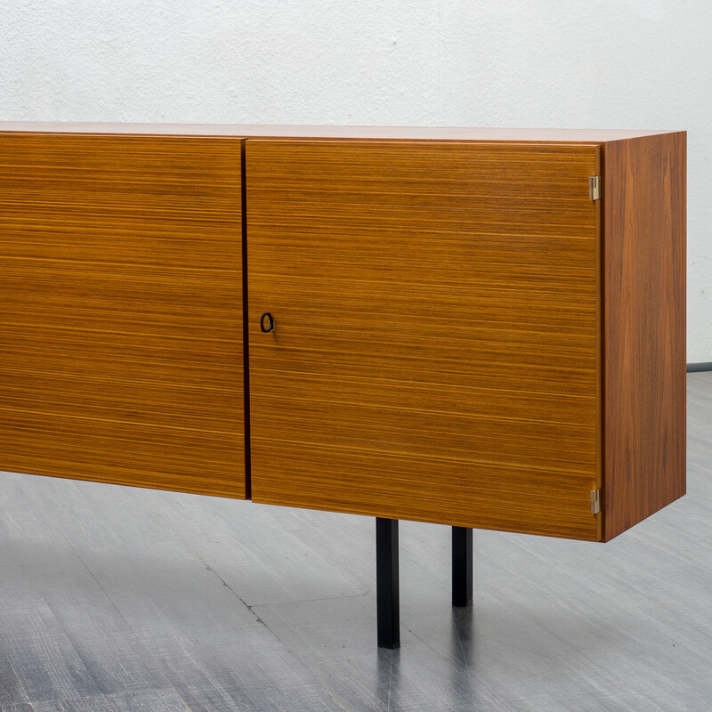 Credenza vintage in noce e zebrano, anni '60