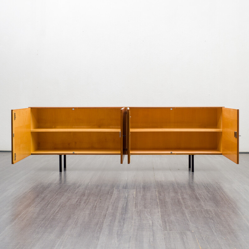 Vintage sideboard in walnut and zebrano, 1960s