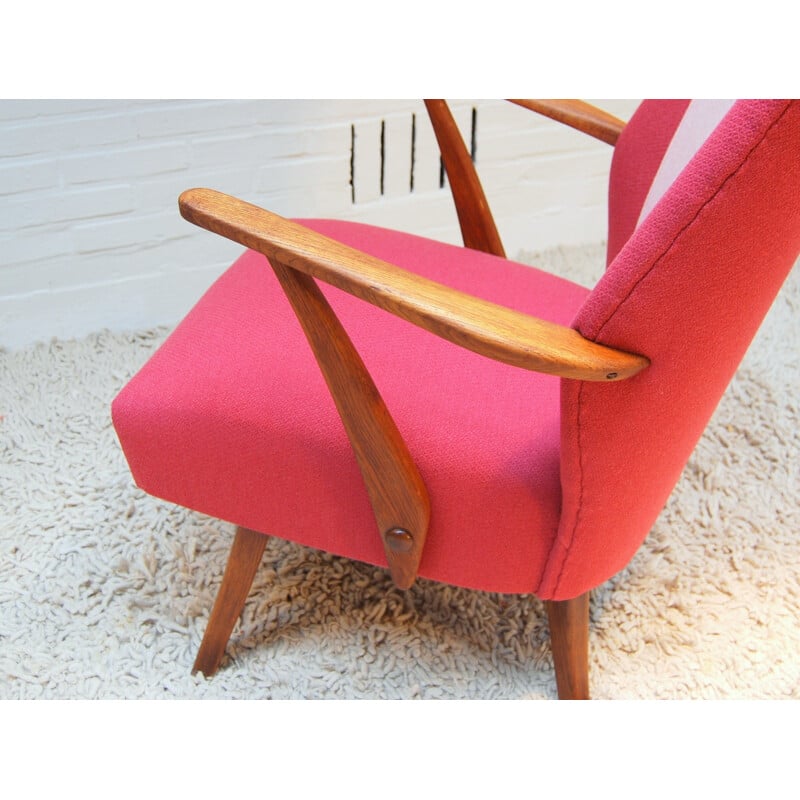 Fauteuil vintage rose - années 50