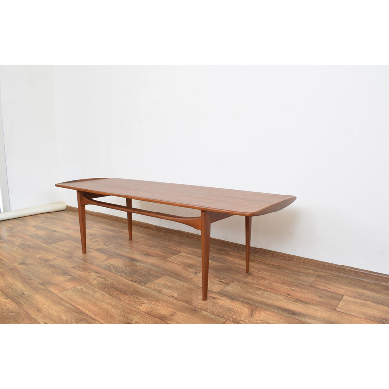 Mesa de centro de teca de meados do século de Tove Kindt-Larsen para a França e Søn, década de 1960