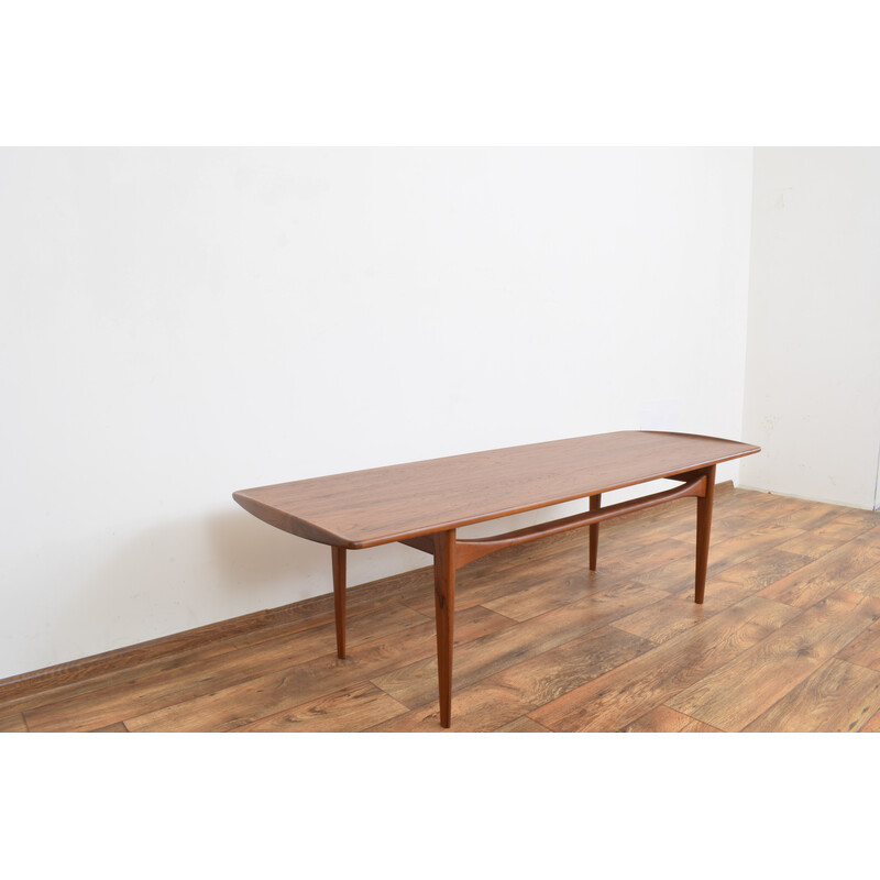 Mesa de centro de teca de meados do século de Tove Kindt-Larsen para a França e Søn, década de 1960