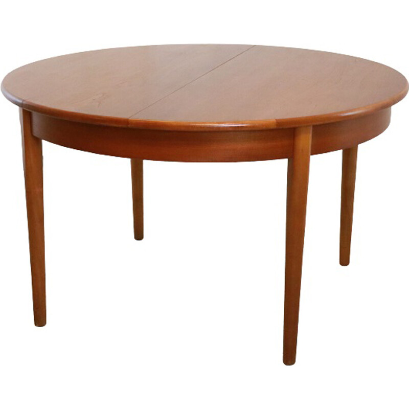 Vintage ronde uitschuifbare tafel