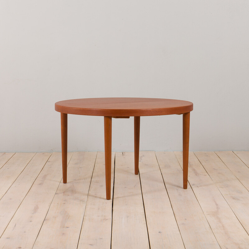 Vintage round dining table by Kai Kristiansen, Denmark 1960s