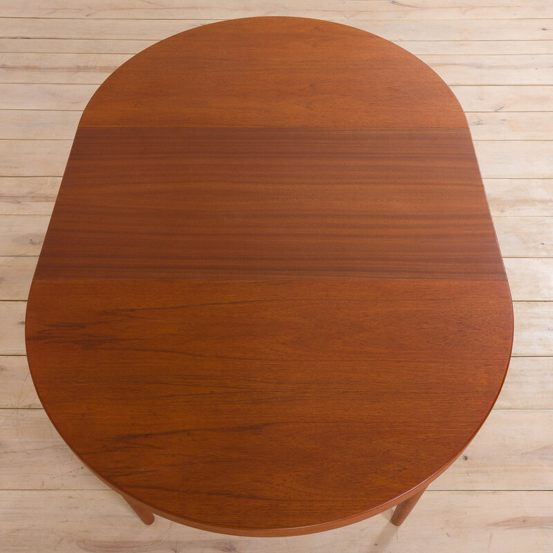 Vintage round dining table by Kai Kristiansen, Denmark 1960s