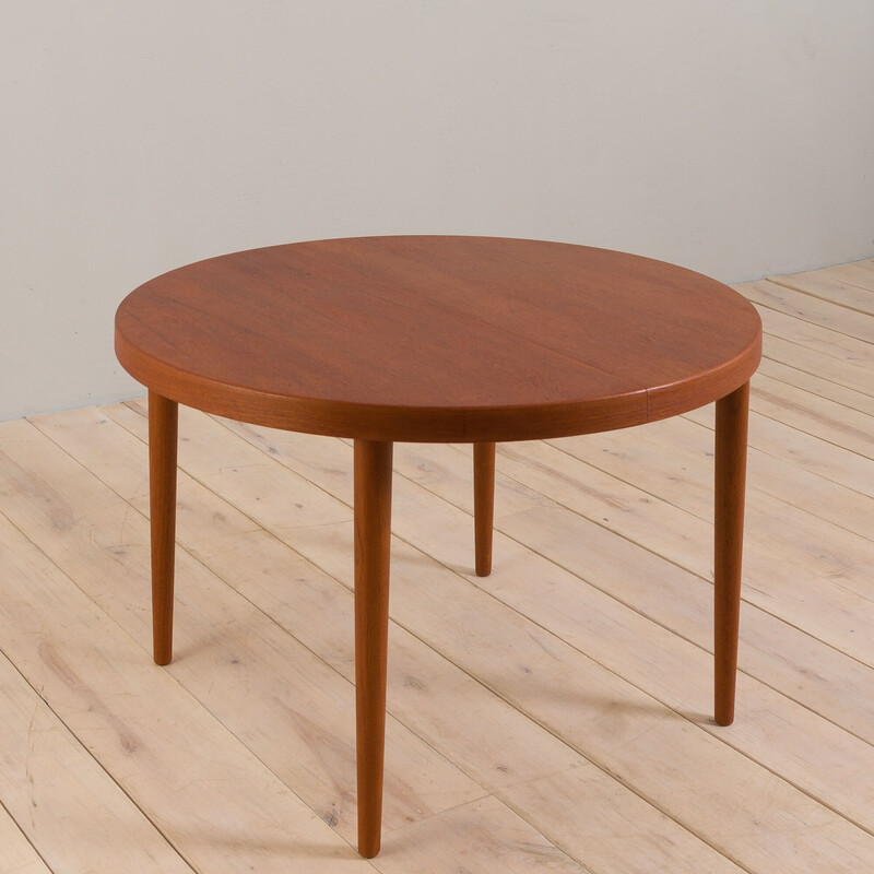 Vintage round dining table by Kai Kristiansen, Denmark 1960s