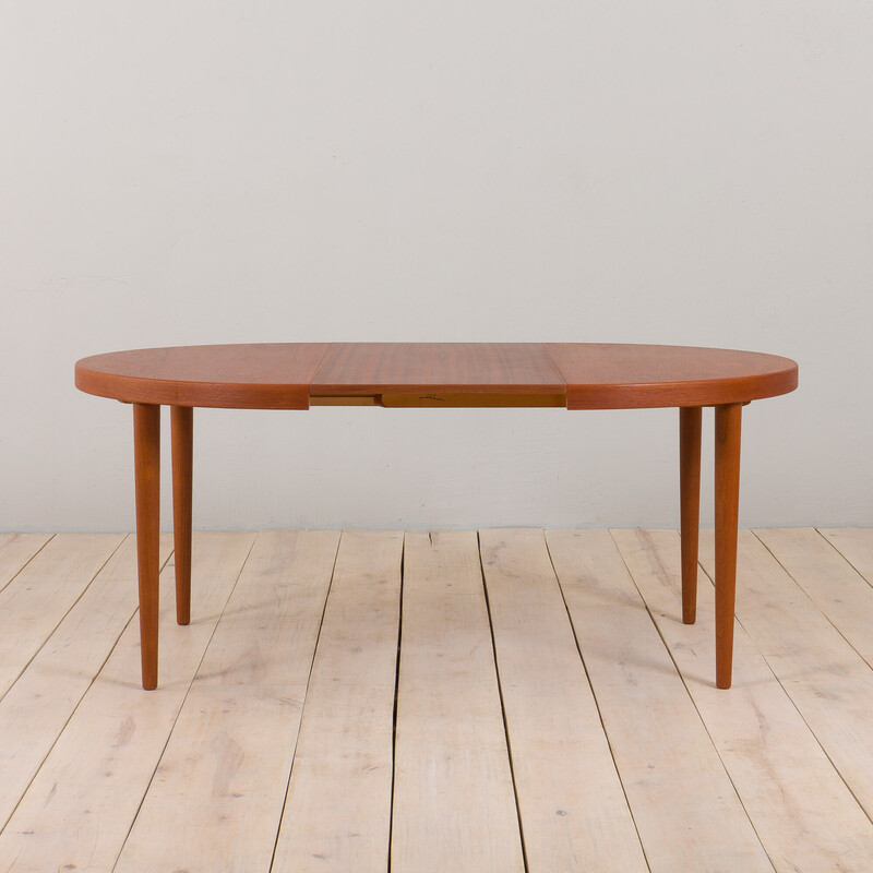 Vintage round dining table by Kai Kristiansen, Denmark 1960s
