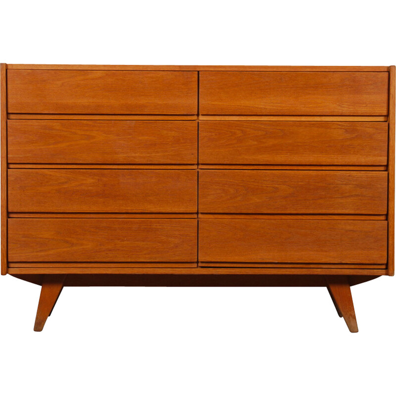 Vintage U-453 wooden chest of drawers by Jiri Jiroutek for Interier Praha, 1960s