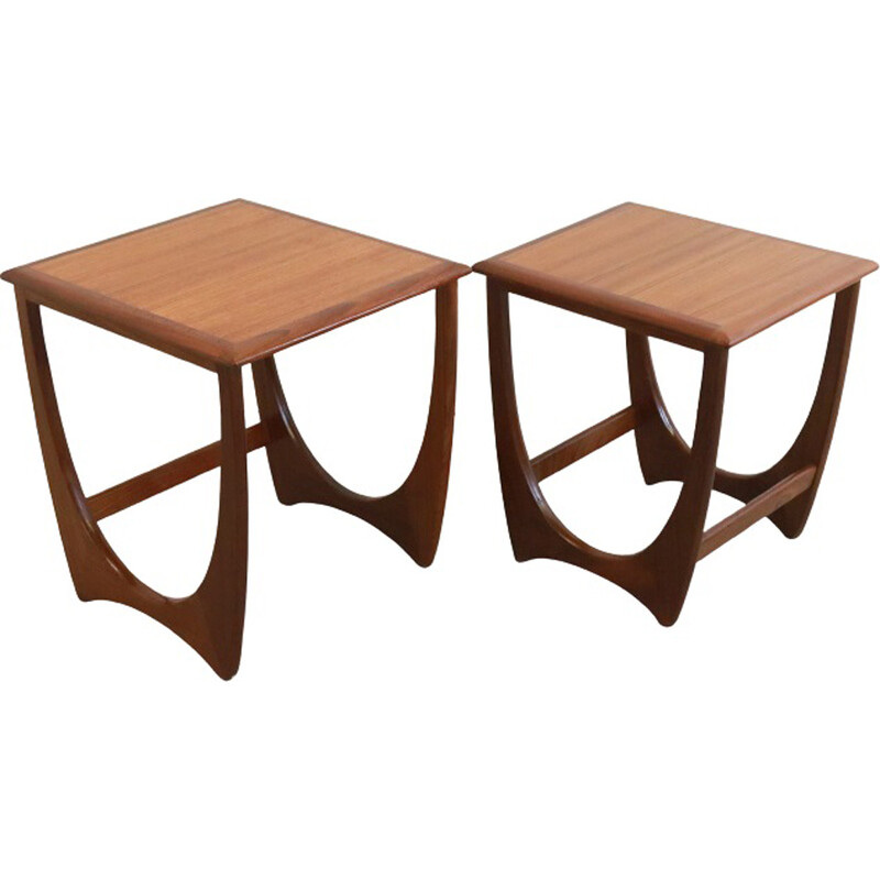 Vintage wooden nesting tables for G-Plan, England