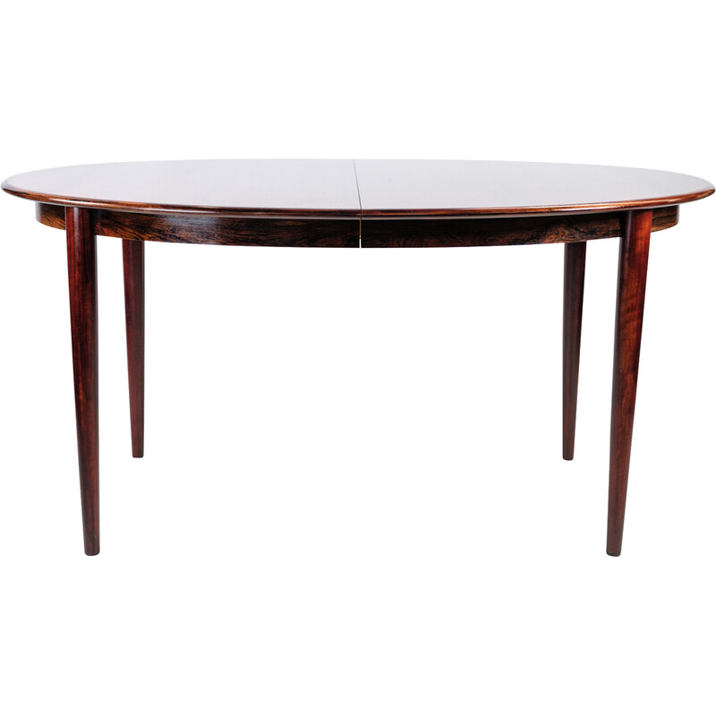 Vintage rosewood oval table by Arne Vodder, 1960s