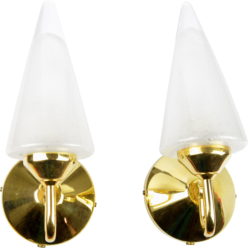 Pair of vintage wall lamps by Honsel Leuchten, Germany 1970s