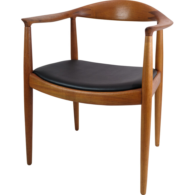 Poltrona vintage modello Jh503 di Hans J. Wegner per Johannes Hansen, anni '50