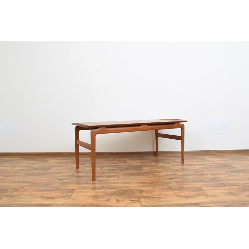 Vintage teak model 640 coffee table by Peter Hvidt and Orla Mølgaard-Nielsen for France and Søn, 1950s