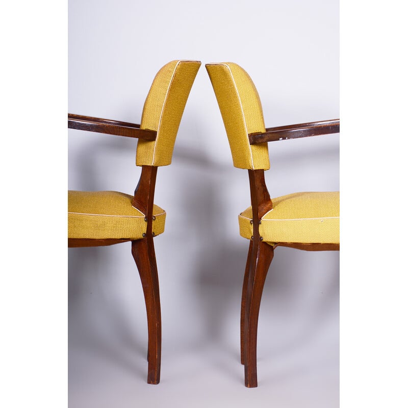 Set of 4 vintage French Art Deco chairs by Architect Jules Leleu, 1930s
