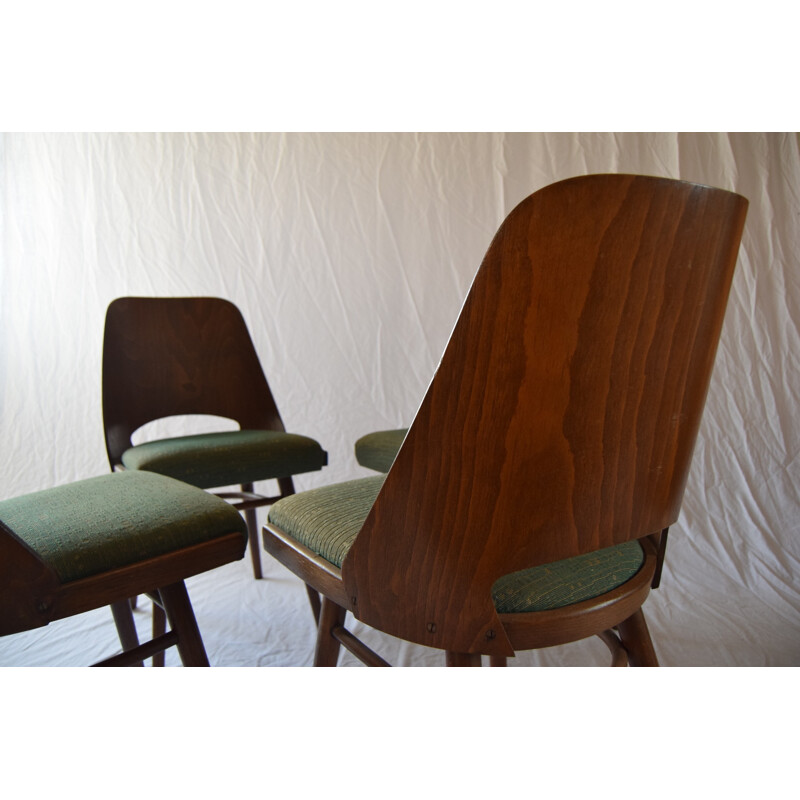 Set of four dining chairs produced by Thonet - 1960s