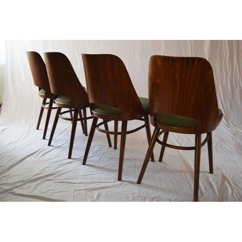 Set of four dining chairs produced by Thonet - 1960s