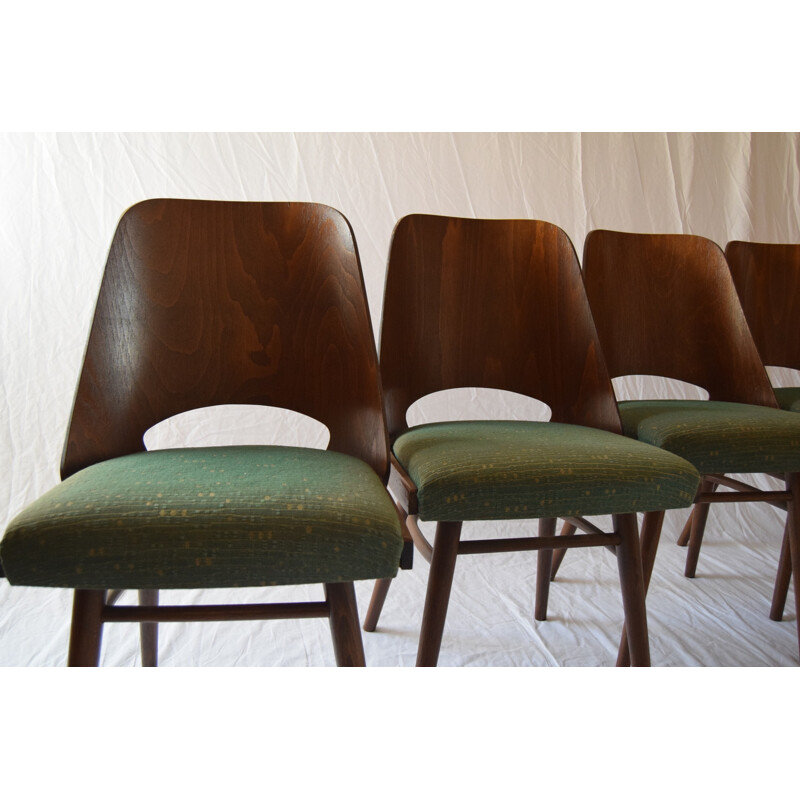 Ensemble de 4 chaises de salle à manger édition Thonet - 1960