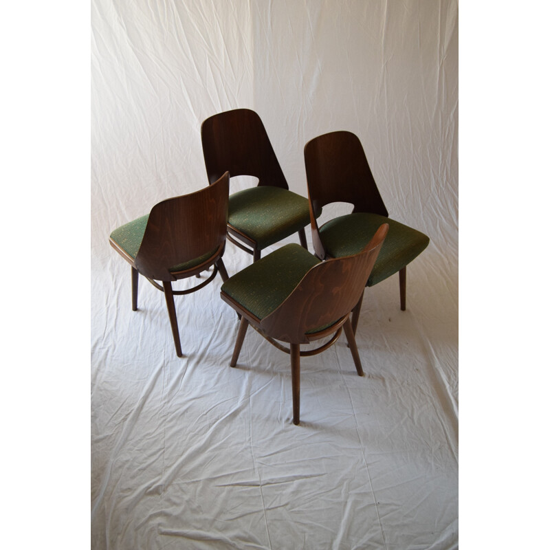 Set of four dining chairs produced by Thonet - 1960s