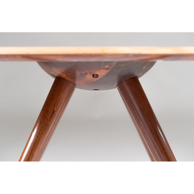 Mid century Swedish coffee table with elm root inlay - 1950s