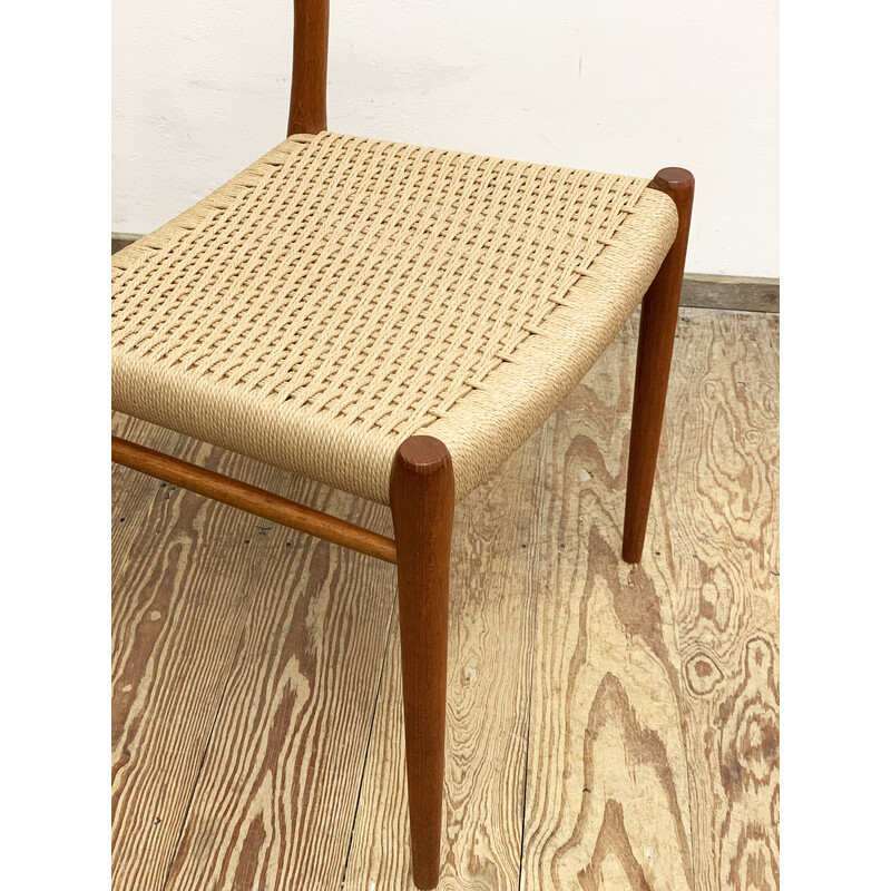 Danish mid century dining chair model 75 in teak by Niels O. Møller for J.L. Møllers, 1950s