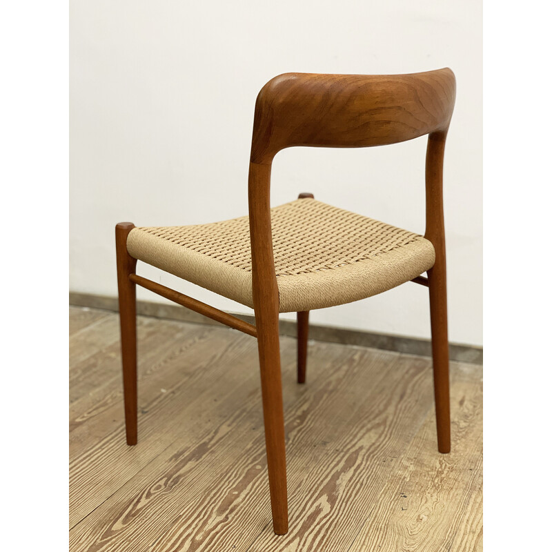 Danish mid century dining chair model 75 in teak by Niels O. Møller for J.L. Møllers, 1950s