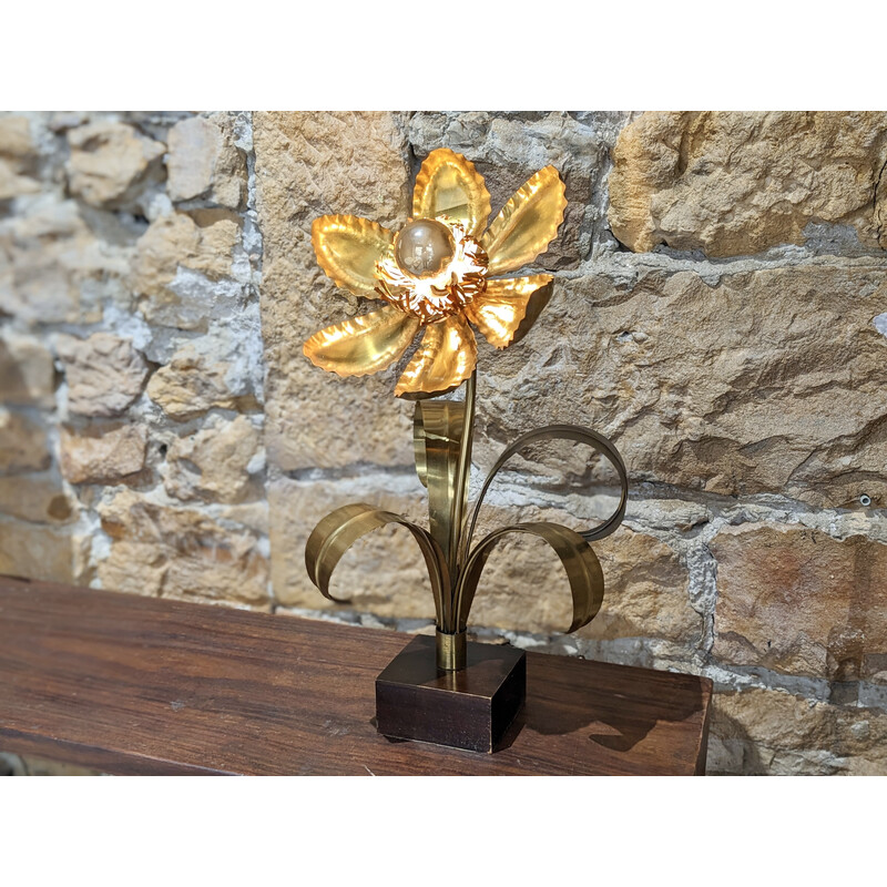 Vintage "Maison Jansen" lamp in the shape of a flower, 1970