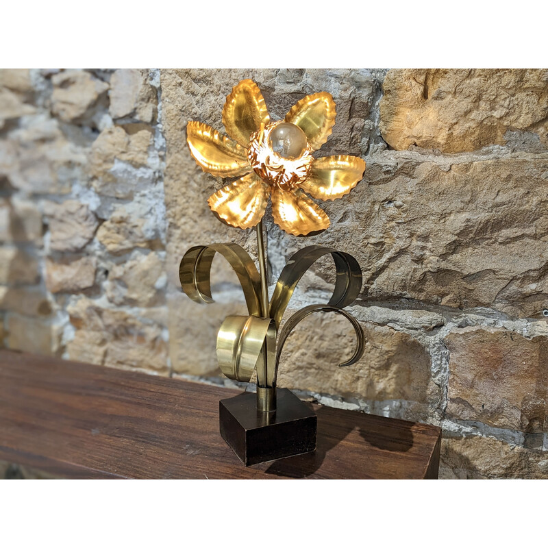 Vintage "Maison Jansen" lamp in the shape of a flower, 1970