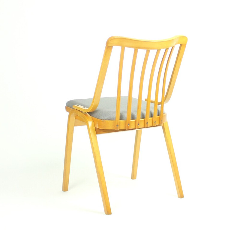 Suite de 4 chaises en bois plié TON - 1950