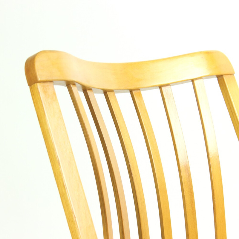 Suite de 4 chaises en bois plié TON - 1950