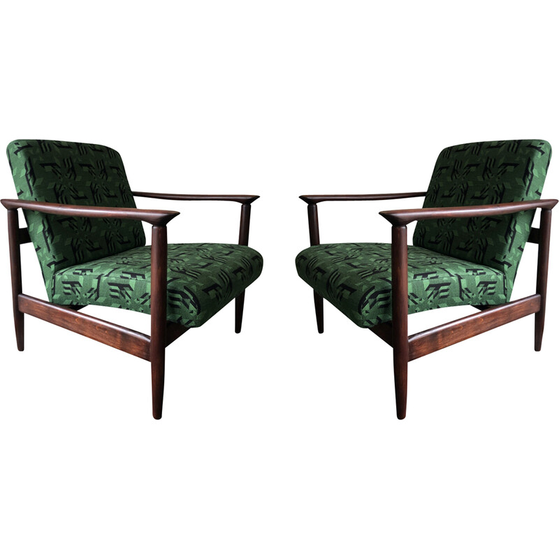 Paire de fauteuils vintage - vert 1960