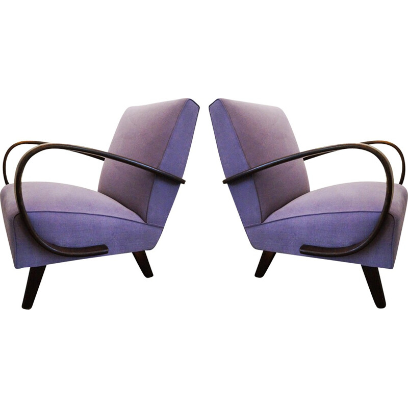 Paire de fauteuils vintage de Jindrich Halabala - 1950