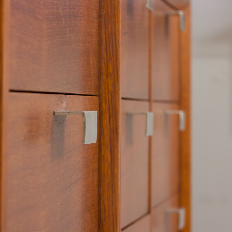 Vintage Italian freestanding modular bookcase in teak, 1970s