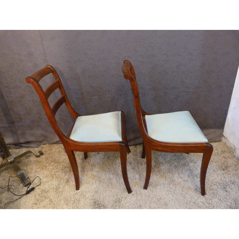 Pair of mahogany chairs - 1970s