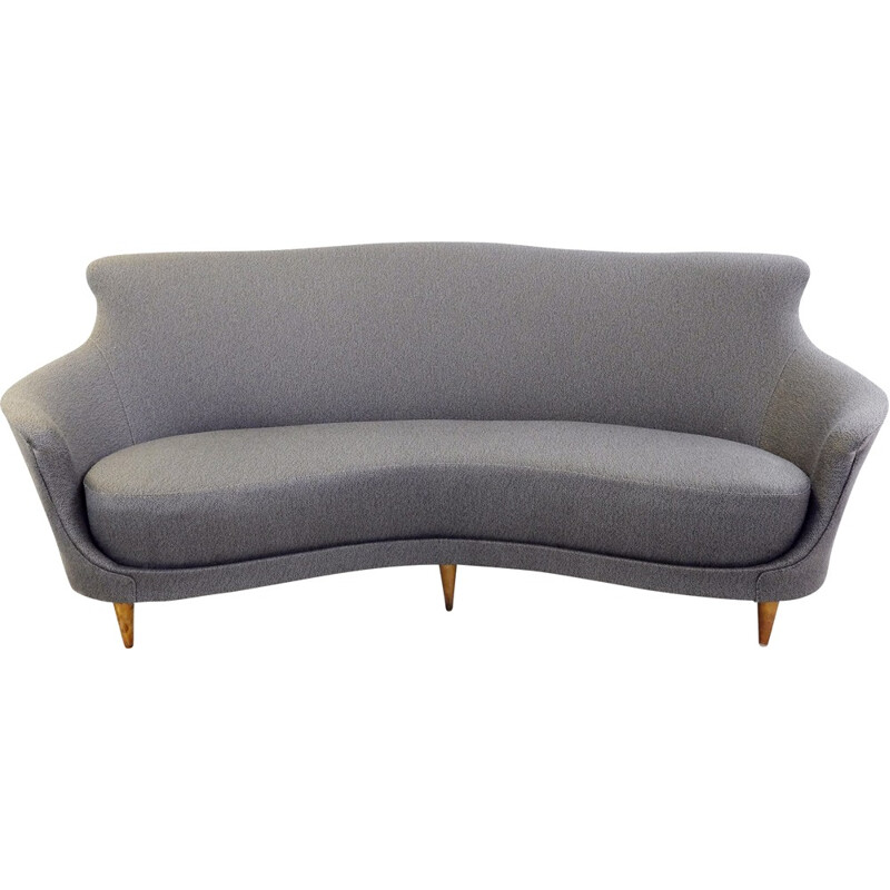 Vintage italian curved sofa - 1960s
