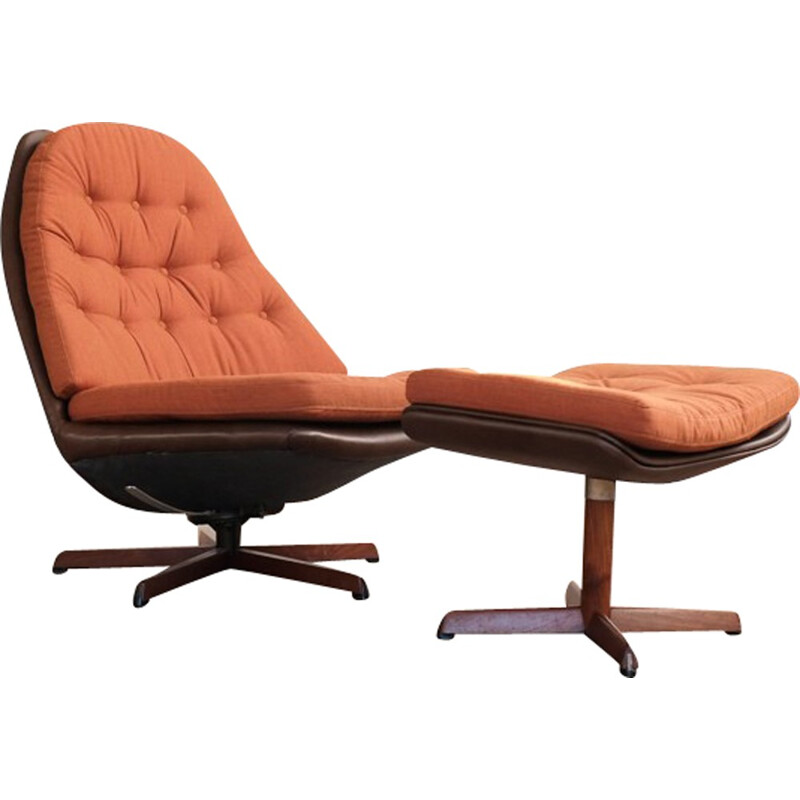  lounge chair and ottoman by Madsen & Schübell - 1960s