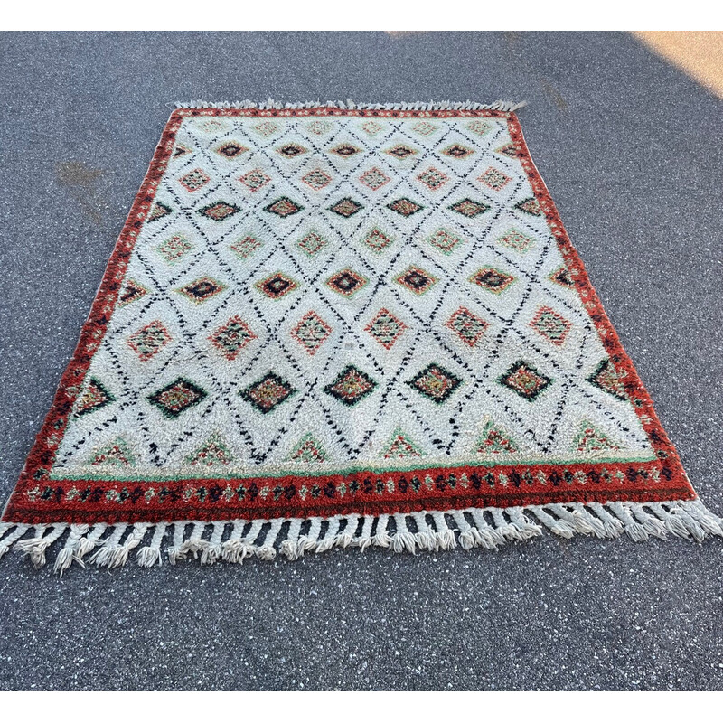 Tapis berbère vintage en laine, 1970