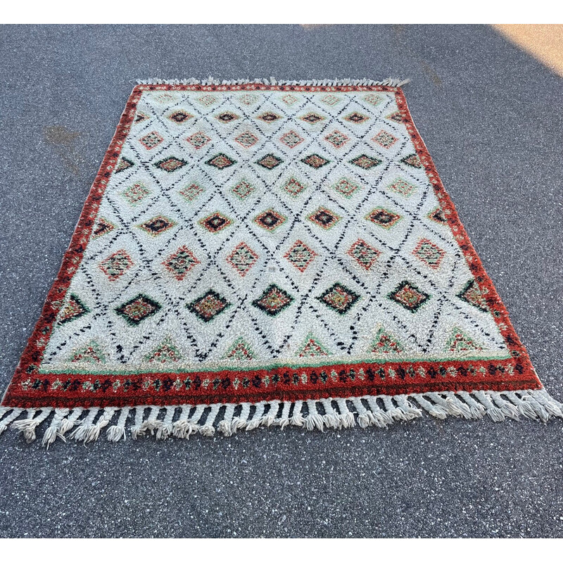 Vintage Berber wool rug, 1970