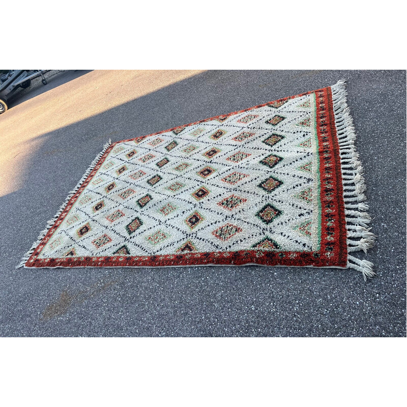 Vintage wollen Berber tapijt, 1970
