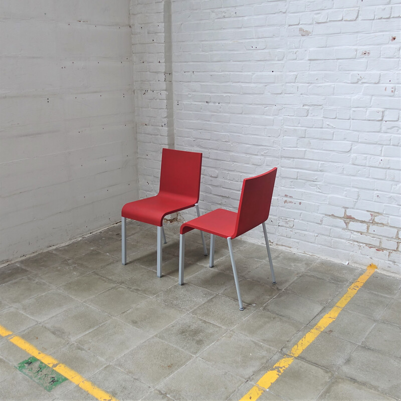 Conjunto de 3 cadeiras de vindima da Van Severen para Vitra