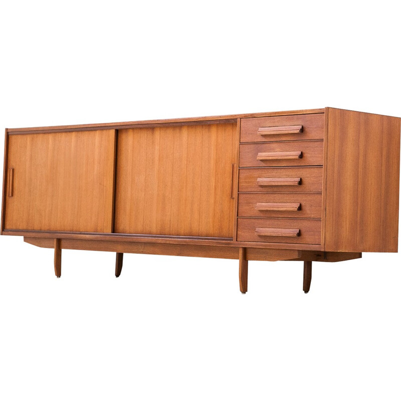 Teak Sideboard with Five Drawers - 1950s