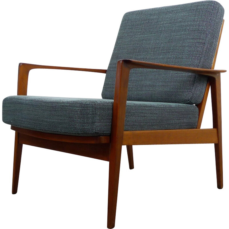 Walter Knoll easy chair with walnut frame - 1950s