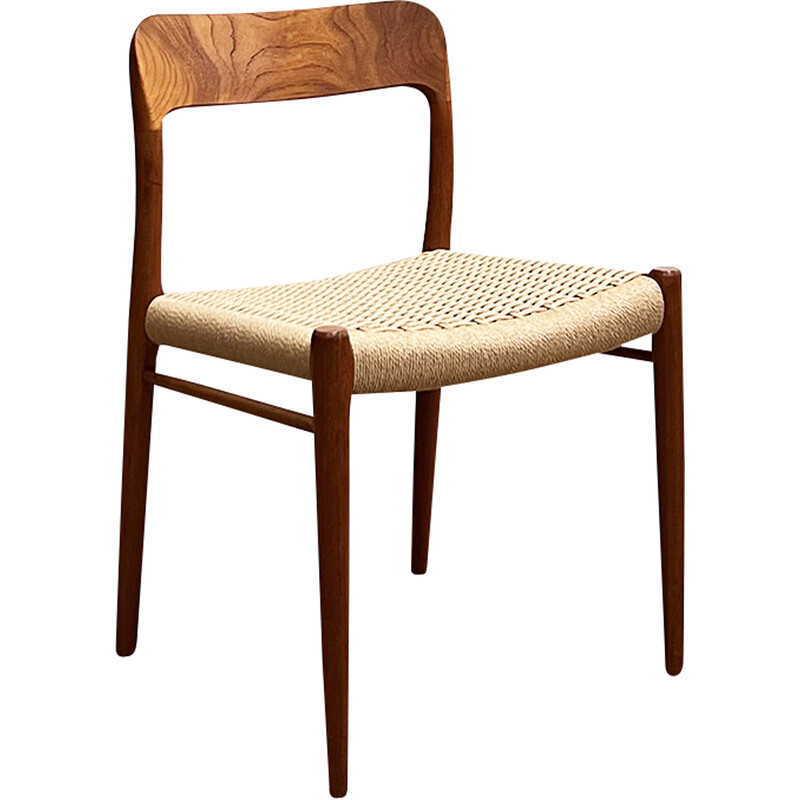 Danish mid century dining chair model 75 in teak by Niels O. Møller for J.L. Møllers, 1950s