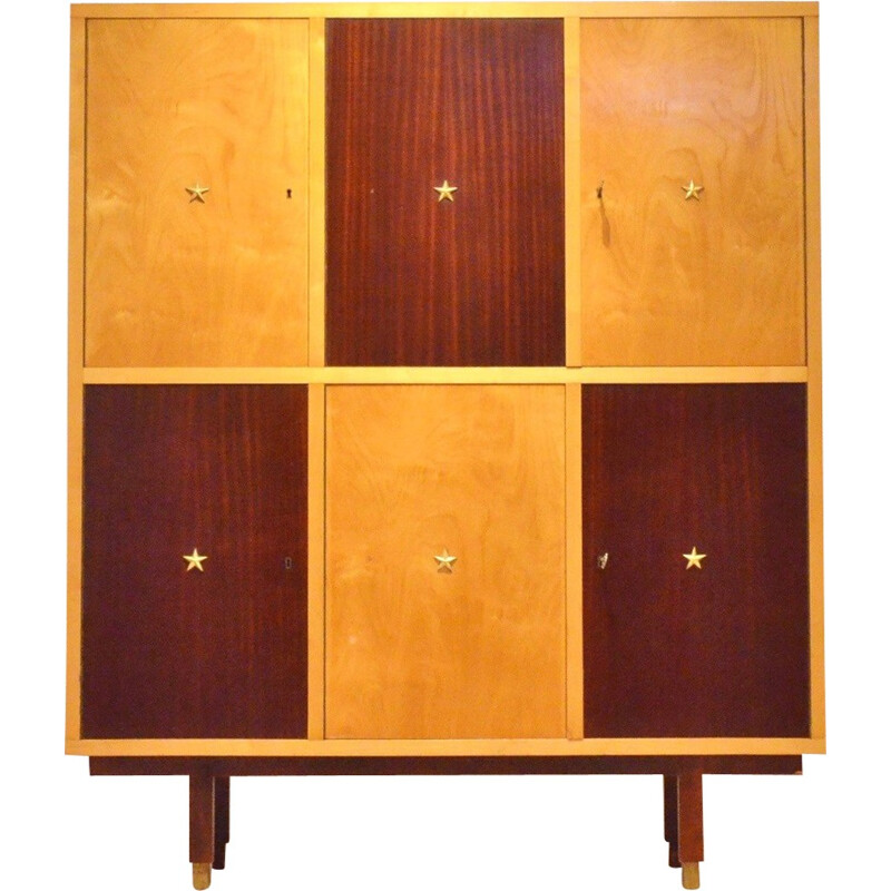 Cabinet bookcase in mahogany - 1950s