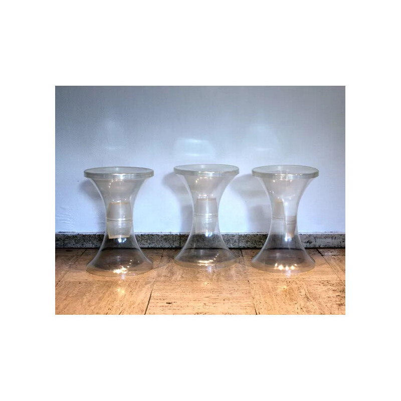 TamTam Krystal vintage stool by Henry Massonnet, France 2002