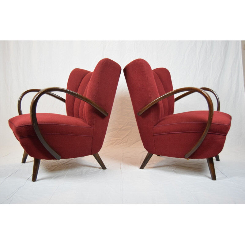 Czech Halabala armchair - 1950s 