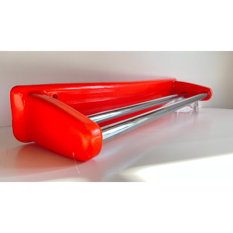 Vintage orange towel rack by Syla, 1970