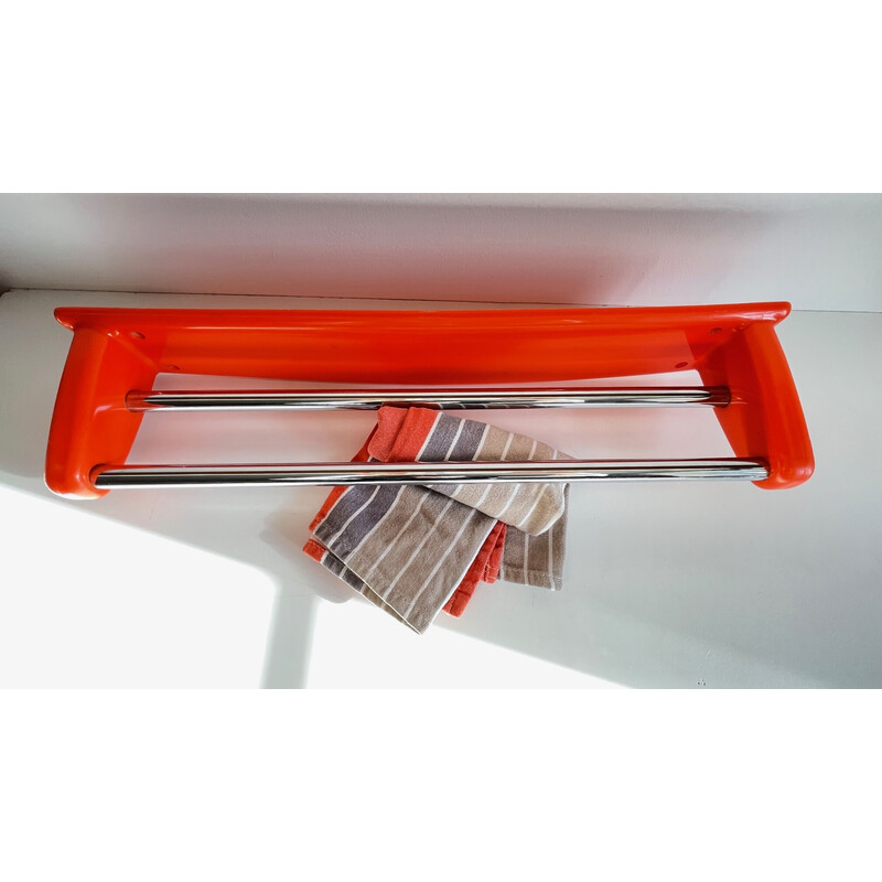 Vintage orange towel rack by Syla, 1970