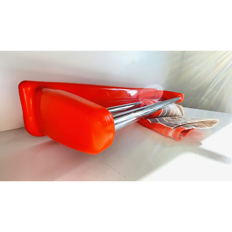 Vintage orange towel rack by Syla, 1970