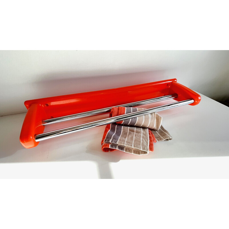 Vintage orange towel rack by Syla, 1970