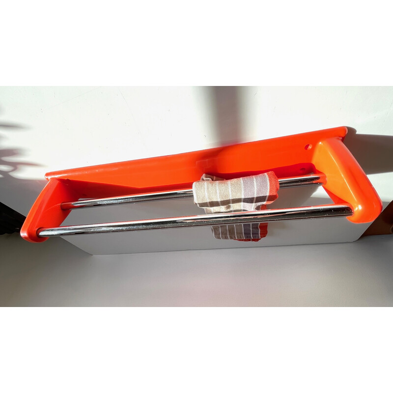 Vintage orange towel rack by Syla, 1970